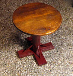 Rustic Log end table round top